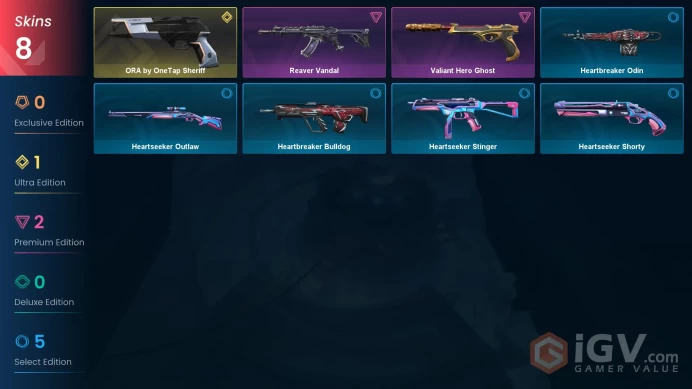EU/Turkey – Reaver Vandal, ORA Sheriff & Valiant Hero Ghost | Email Changeable