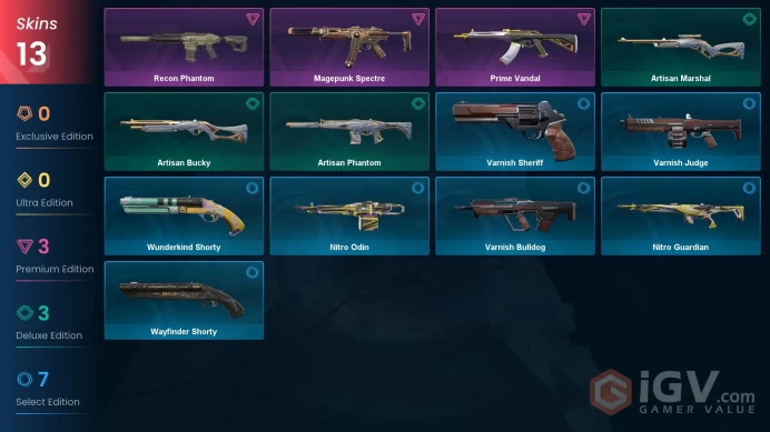 [NA] 13 SKINS ~ 5,325 VP Inventory value | Ranked Ready