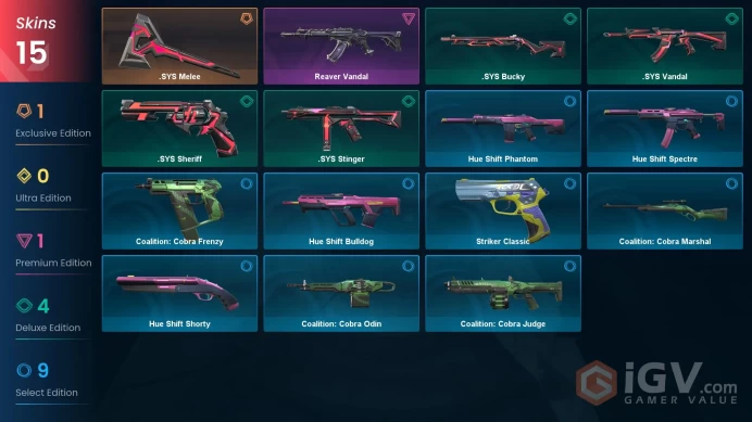 EU Level 144 14 Skins 27 Agents Reaver Vandal Reaver Vandal Reaver Vandal