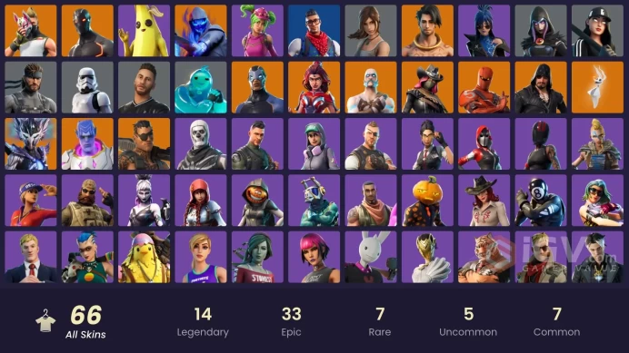 | PC/XBOX | 66 SKINS | Carbide | Hybrid | Calamity | Blackheart | Fusion | Kymera | Raz | Joey | Spire Assassin | Zero | 850 VBUCKS | FfKAS |