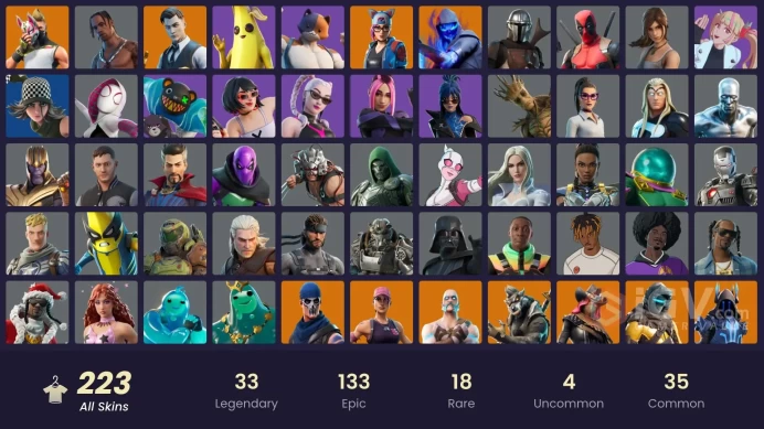 [XBOX/SWITCH/PC] -  220 skins | OG STW | Travis Scott | Gold Midas | Shady Doggo | Hybrid | Predator | The Imagined | Kado Thorne |