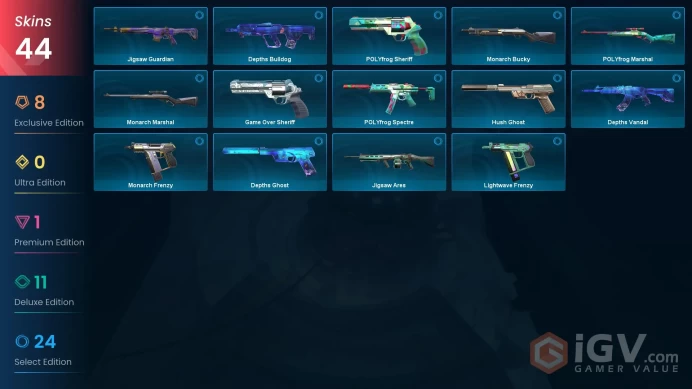 NA+44 skins+26000VP+Songsteel+Origin Crescent Blade+Glitchpop Classic+Broken Blade of the Ruined King+Ruination Ghost.4.29.3