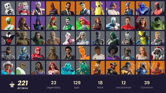 [PC/XBOX] 222 skins | Rogue Agent | STAGE 5 | Stage 4 - NO PONYTAIL | Immortal Form | GOLD | Y370