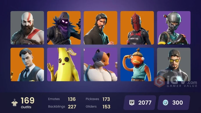 [PC/XBOX] 170 skins | The Reaper | Kratos | Elite Agent | WORLD CUP | Rogue Agent | Prodigy | Leviathan Axe | Y366