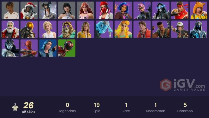 [PC] 23 skins | Santa Dogg | Platinum Billie Eilish | Chappell Roan | Slayer Juice WRLD | Rockstar LISA | Soleil | TBD | Gale | The Bride 