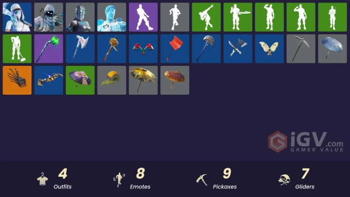 [PC] 4 skins | Merry Mint Axe | Frozen Red Knight | Frozen Raven | Frozen Love Ranger | Diamond Diva | Spectra Protector | Frozen Red Shield | 0