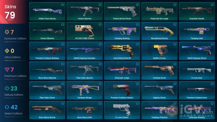 79 Skin // EU-TR // Sentinels Of Light +Mystbloom + Forsaken + Gaia's + Reaver + Radiant + Magepunk + Oni + Xenohunter + 5 Knife // FULL Access