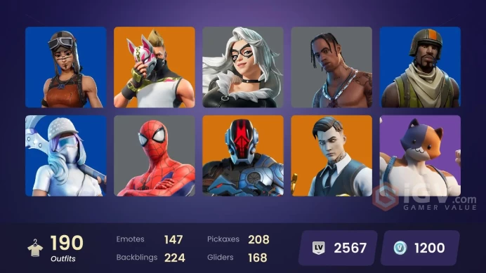 [PC/PSN/XBOX/Nintendo]   188 skins F/A :  Leviathan Axe | Travis Scott | Renegade Raider | Aerial Assault Trooper | Blue Team Leader | Gold Brut