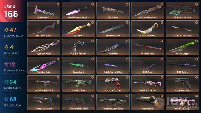 NA/USA 167630 VP Spent Ignite Fan Champions 2024 Bundle VCT 2025 Karambit Evori Dreamwings Vandal Mystbloom Phantom Recon Spectr VCT x 100T Clas
