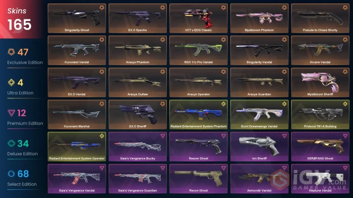 NA/USA 167630 VP Spent Ignite Fan Champions 2024 Bundle VCT 2025 Karambit Evori Dreamwings Vandal Mystbloom Phantom Recon Spectr VCT x 100T Clas