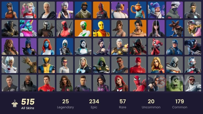 [ALL PLATFORMS]- 515 Skin (320 Paid)-438 Pickaxe (189 Paid)-238 Emotes (114 Paid)-FULL ACCESS-BEST SELLER-