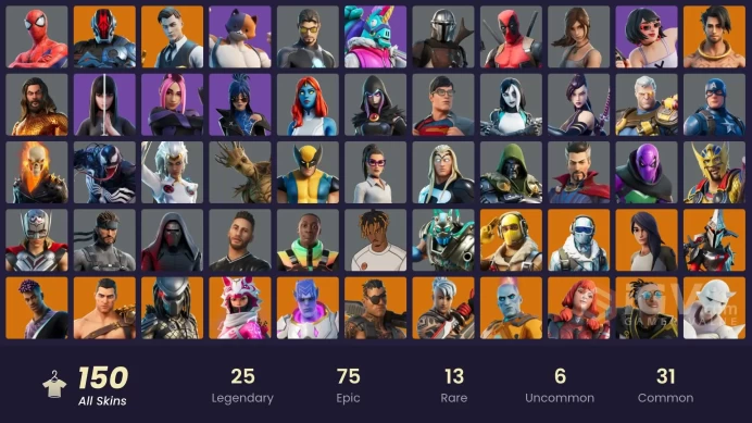 [PC/PSN/XBOX/Nintendo]  150 skins F/A :  Leviathan Axe | Snake Eyes | Point Patroller | FNCS 3:1 Champion | Vivi Chroma | Cloud Striker | Midas 