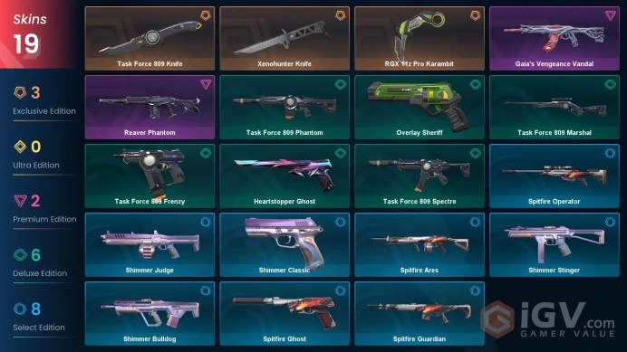 [EU] 19 SKINS | 3 KNIFES | Xenohunter Knife | RGX 11z Pro Karambit | Task Force 809 Knife