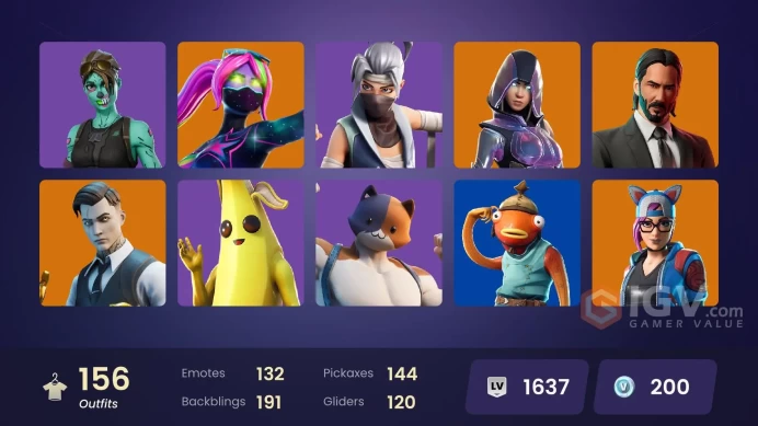 [PC/PSN/XBOX/Nintendo]  156 skins F/A :  Leviathan Axe | Glow | Gold Midas | WORLD CUP | Unchained Ramirez | Clutch | Grind | Rogue Agent | Tart
