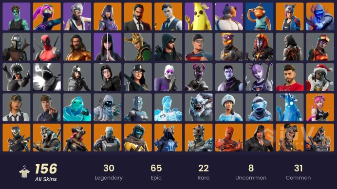 [PC/PSN/XBOX/Nintendo]  156 skins F/A :  Leviathan Axe | Glow | Gold Midas | WORLD CUP | Unchained Ramirez | Clutch | Grind | Rogue Agent | Tart