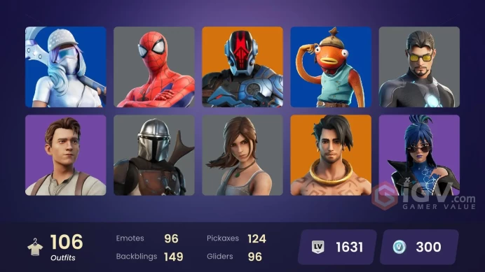 [PC/PSN/XBOX/Nintendo]  106 skins F/A :  Leviathan Axe | Pitch Patroller | Omegarok | Joey | Kado Thorne | Raz | Menace | Valeria | Spectra Knig