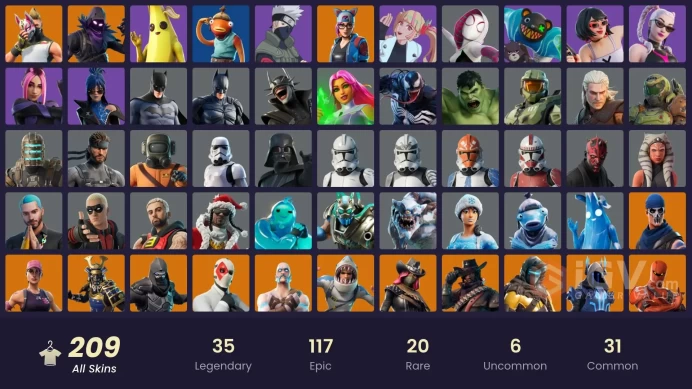 [XBOX/NIN/PC] 209 SKINS | OG STW | MASTER CHIEF (MATTE BLACK) | ROGUE AGENT | SPIKE | STAGE 4 | STAGE 8 | STAGE 4 - NO PONYTAIL
