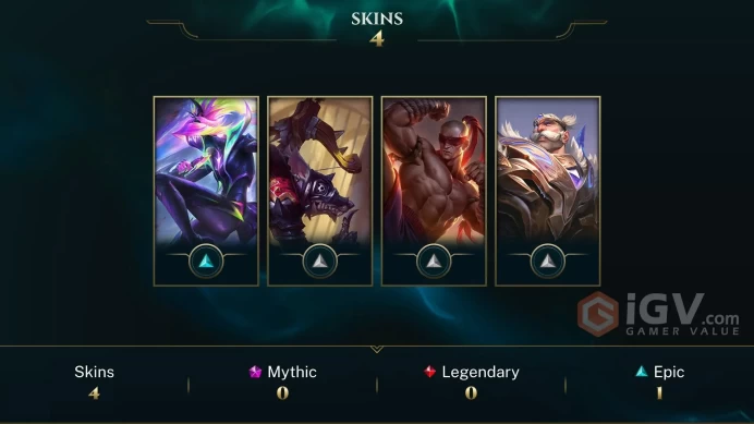 [EUW] EMRALD 4 58 WR 29K BE +30 LP GAIN HONOR 5 OTP AKALI SKINS HANDMADE ACCOUNT
