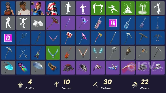 | PC/PSN/XBOX | 4 SKINS | Slayer Juice WRLD | Explorer Emilie | Mr. Dappermint | Renegade Raider | 200 VBUCKS | FgsN5 |