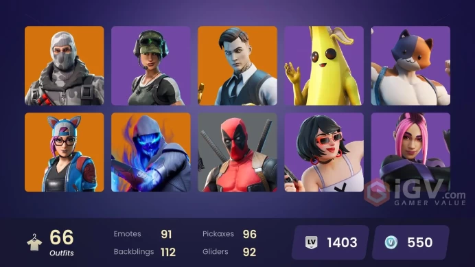 (PC PSN XBOX) 66 skins | MERRY MINT AXE / Havoc | Trailblazer | Sub Commander | Blackheart | Luxe | A.I.M. | Snap | Fade | Eternal Knight | Cala