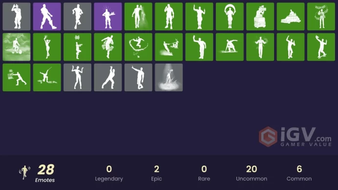 | PC/PSN/XBOX | 26 SKINS | Carina | Carter Wu | Cat Holloway | Miles Cross | Kingston | Marty McFly | The Bride | Cheeks | 100 VBUCKS | FgxQ3 |