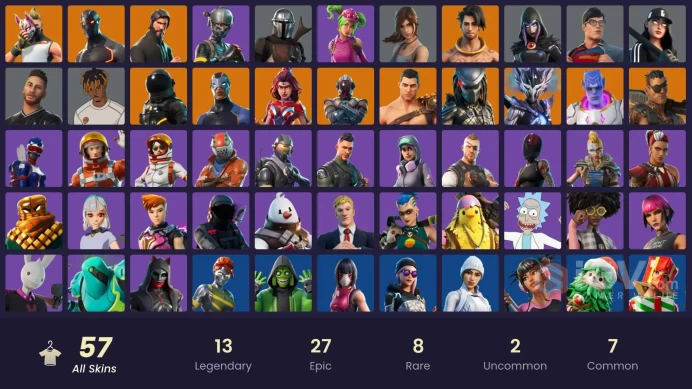 [PC] 57 skins | The Reaper | Elite Agent | Rogue Agent | Dark Voyager | Predator | Spire Assassin | Kymera | Valor | Carbide | Drift | 150 VB