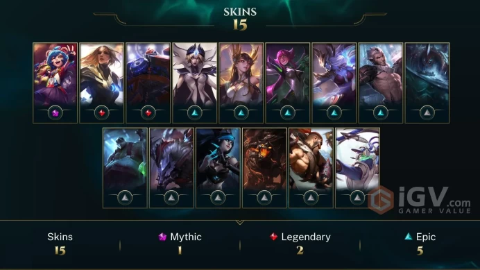 | EUNE | 14 SKINS | GOLD 4 | 48 CHAMPIONS | 63 LEVEL | INSTANT DELIVERY | FULL ACCESS | FfmqT |