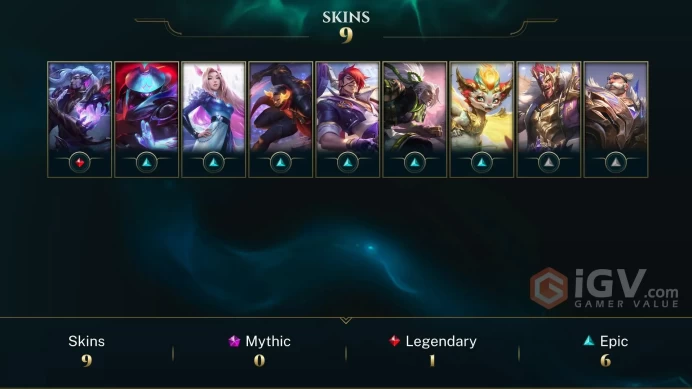 | LAS | 8 SKINS | GOLD 3 | 74 CHAMPIONS | 46 LEVEL | INSTANT DELIVERY | FULL ACCESS | FgyOg |