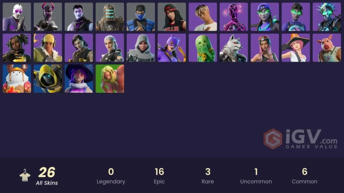 [PC] 26 skins | Dark Wild Card | Dark Red Knight | Dark Jonesy | Sub-Zero (MK3) | Isaac Clarke | Red Roots Billie
