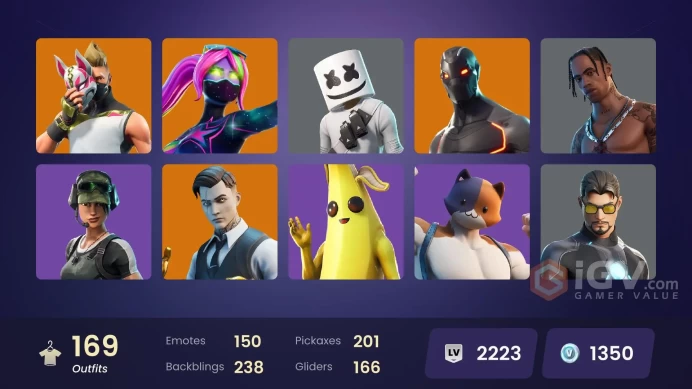 PC/PSN/Xbox/Nintendo 169 skins | Travis Scott | Lara Croft | Prodigy | Carbon Commando | Rogue Agent | Trailblazer | Hybrid | Predator | The Pri