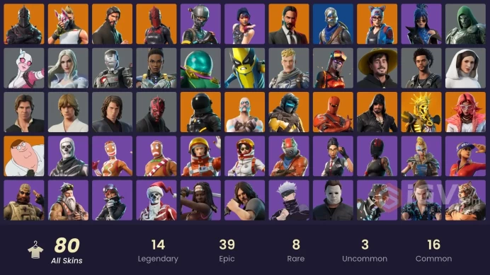 [PC/XBOX] 80 skins | Black Knight | Sparkle Specialist | The Reaper | Blue Squire | Royale Knight | Elite Agent | Peter Griffin | 0 VB