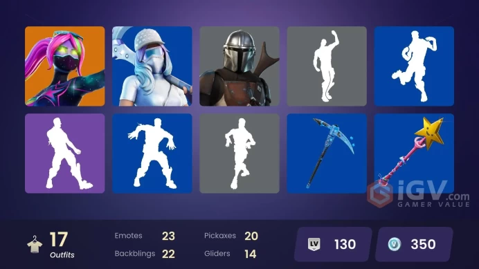 [PC] 17 skins | Galaxia | Mandalorian | Blaze | The Devourer | Frozen Fishstick | Frozen Nog Ops | Green Arrow 
