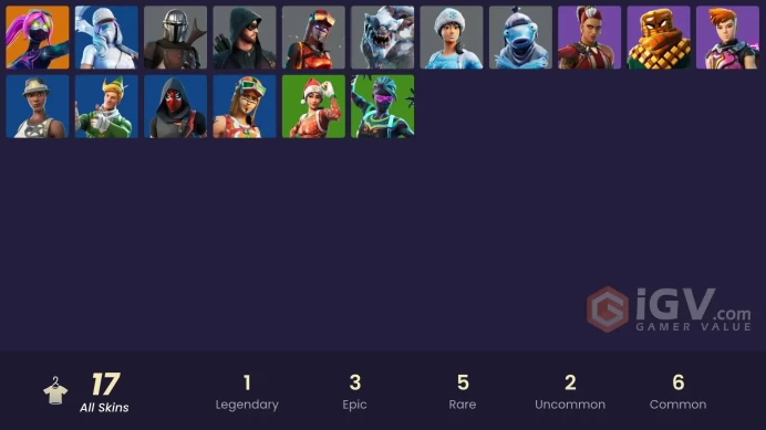 [PC] 17 skins | Galaxia | Mandalorian | Blaze | The Devourer | Frozen Fishstick | Frozen Nog Ops | Green Arrow 