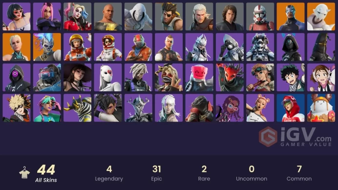 [PC] 44 skins | Black Adam | Snap | Carbide | Paradigm (Reality-659) | Renzo the Destroyer | Coruscant Guard | Anakin Skywalker | Wolverine Zero