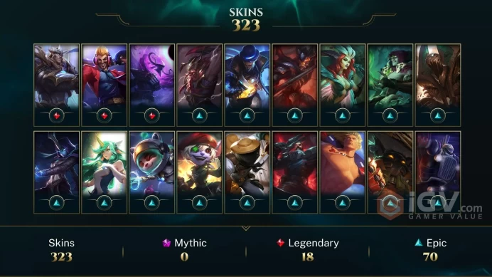 EUW D3 45LP- %67.5 WR- 323 GOOD SKIN- 160 Champs- Instant Delivery - Full ACCES- SAFE