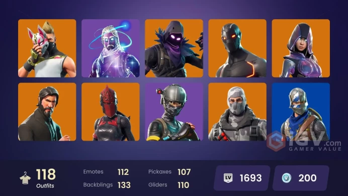 [PC/PSN] 117 skins | Galaxy | The Reaper | Glow | Merry Mint Axe | Royale Knight | Elite Agent | Take The L 
