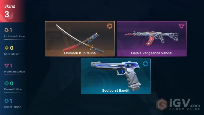EU 3 skins | Onimaru Kunitsuna | Gaia's Vengeance Vandal | Soulburst Bandit | V0498