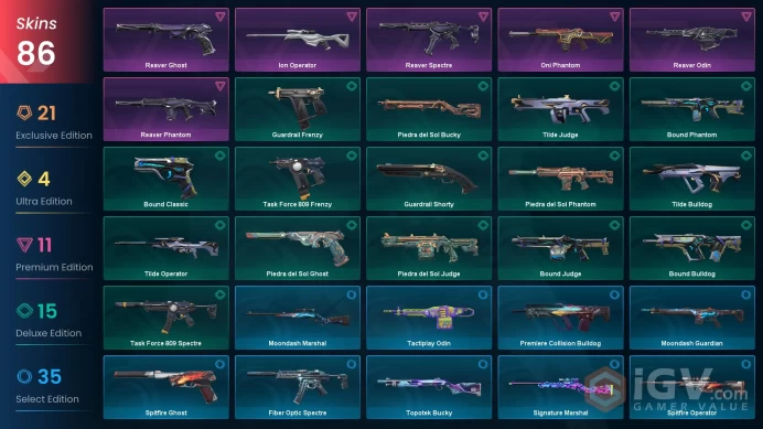 NA - 143 Skins - Champions 2022 Knife - Kuronami + RGX + Reaver - High Tier VALORANT Account -  VA052