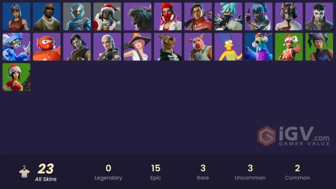 | PC/PSN/XBOX | 23 SKINS | Yulejacket | Daigo | Marge Simpson | Godzilla Evolved | Jade | Kendo | Nyanja | Outlaw Midas | 200 VBUCKS | FhRlH |