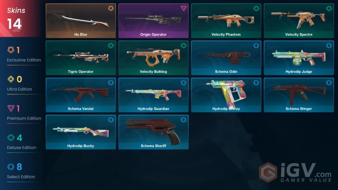 EU | 14 Skins | Diamond | Level 41 | VP Value 6600 | Hu Else | Origin Operator | 39 Buddies | Full Access | Full Details Below!