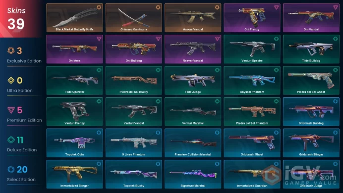 EU | 39 Skins | Gold | Level 45 | Buddies 60 | Onimaru Bundle | Black.Market Butterfly Knife | Battlepasses Purchase |Instant Delivery