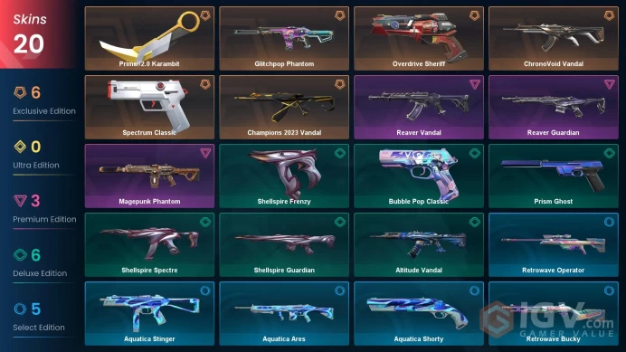 EU | 20 Skins | Ascendant | Prime//2.0 Karambit | Champions 2023 Vandal | 1 Battlepasses Purchas | Instant Delivery | Full Access | Full Details