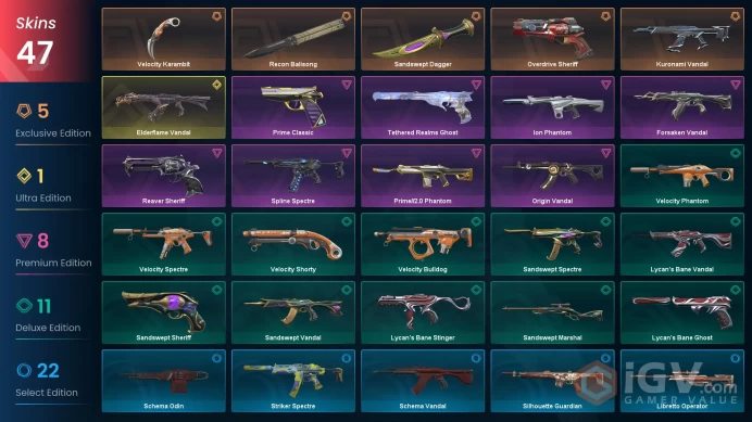 EU | 47 Skins | Bronze 3 | Level 73 | Recon Balisong | Elderflame Vandal | Kuronami Vandal | 3 Battlepasses Purchase |Instant Delivery | Full De