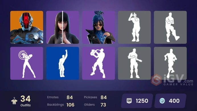 34 skins [All Platforms] Peter Griffin | Valeria | The Cube Queen | Ronin | The Foundation | Polar Peely | 400 VB | Instant Delivery