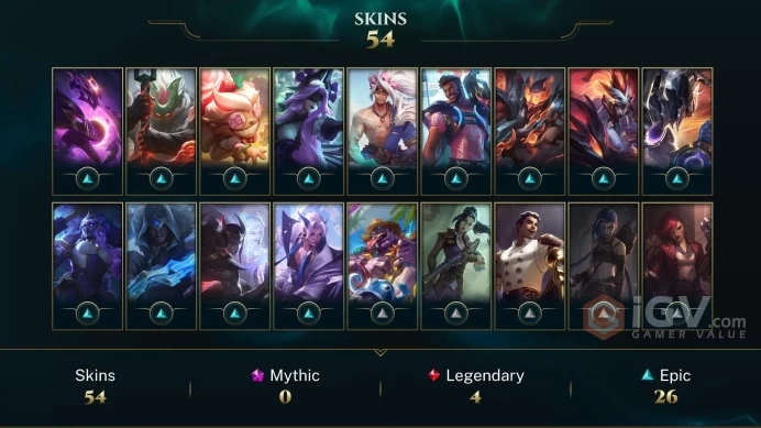 Lan Unk- Ranked Ready- 54 Good Skin- 172 Level- Instant Delivery- Cheap- Safety