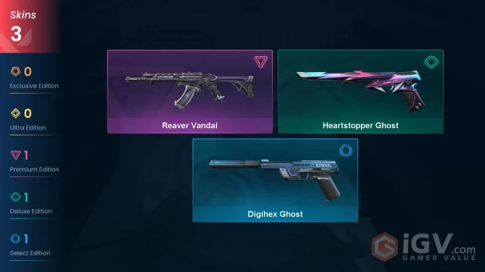 | EU | 3 SKINS | VALUE: 1775 VP | Reaver Vandal | Heartstopper Ghost | RANKED READY | 70 LEVEL | INSTANT DELIVERY | FULL ACCESS | FhS3f |