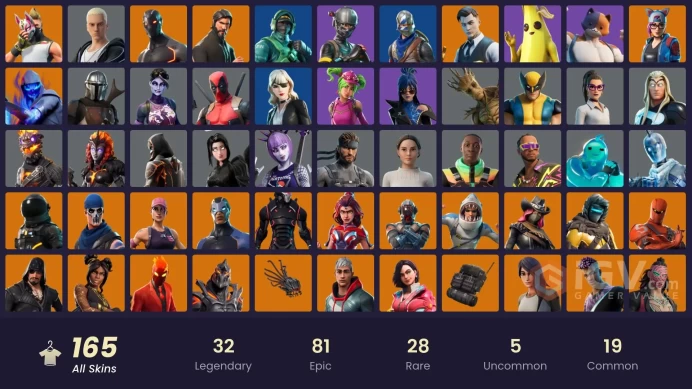 [PC] 164 skins | OG STW | The Reaper | Blue Squire | Royale Knight | Elite Agent | Omega (stage 5) | Gold Midas | Gold Brutus | 0 VB