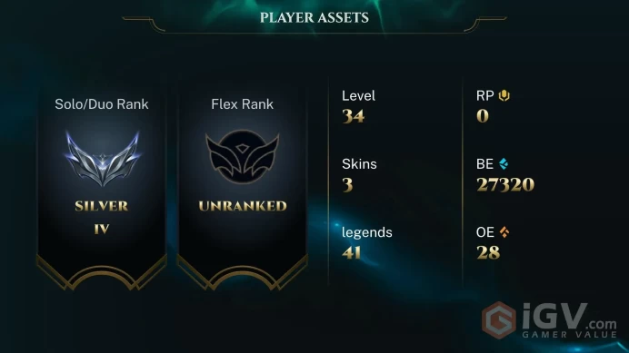 [EUW] S2026 - Silver 4 -60LP- 1Win - 0Lose - Placements - 27K Be - Honor 4 - Instant Delivery