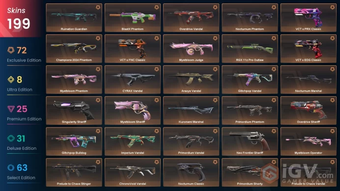[NA] 199SKINS |30KNIVES | Shellspire Sword Spline Dagger Torque Coiler VCT 2025 Karambit XEROFANG Knife