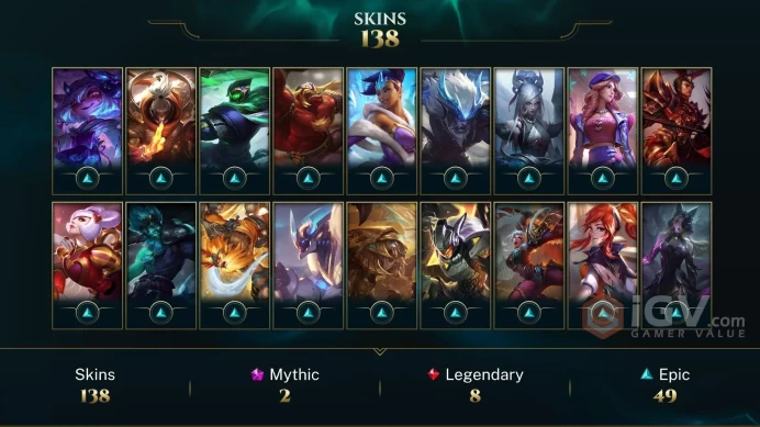 EUW (S26) D4 - %74 WR- 137 Good Skin- Full Champ- 165K Blue Essance- 548 RP- Full Acces- Instant Delıvery